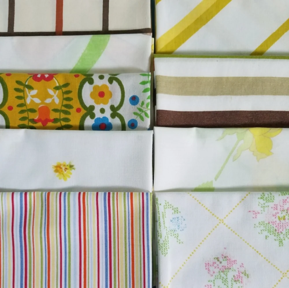 Vintage sheet fat quarters